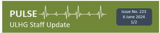 ULHG Staff Newsletter No 223 ULHG Staff Newsletter No 223