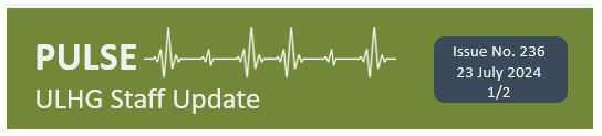 Pulse ULHG Staff Newsletter No 236 Pulse ULHG Staff Newsletter No 236