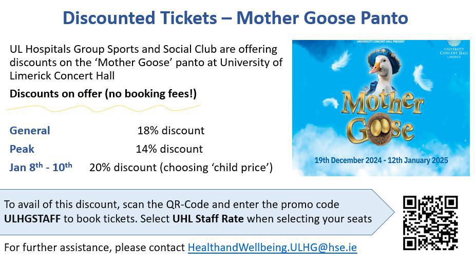 Discounted panto tickets! - 'Moother Goose' at ULCH