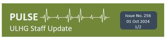 PULSE ULHG Staff Newsletter No. 256 PULSE ULHG Staff Newsletter No. 256