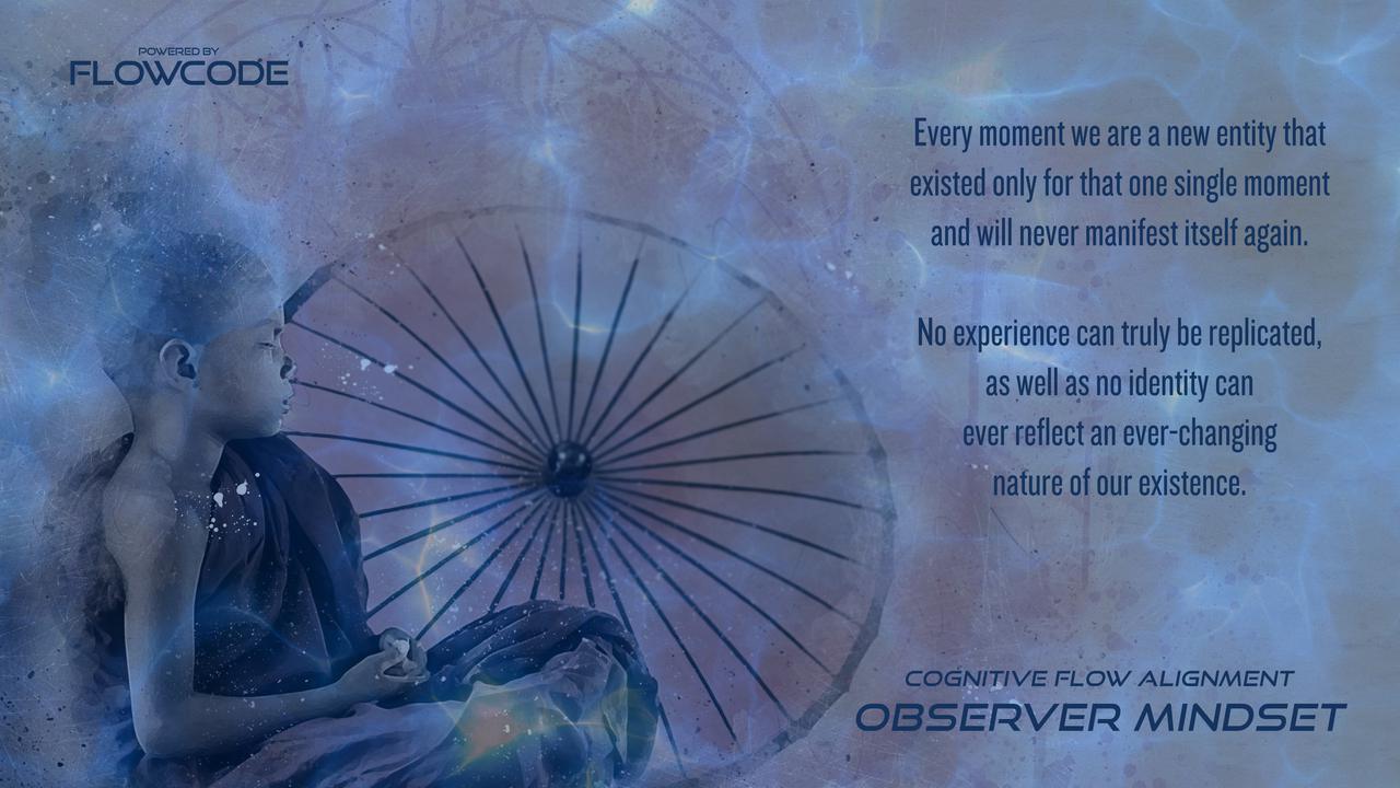 FlowCode - Observer mindset - Every moment we are a new entity