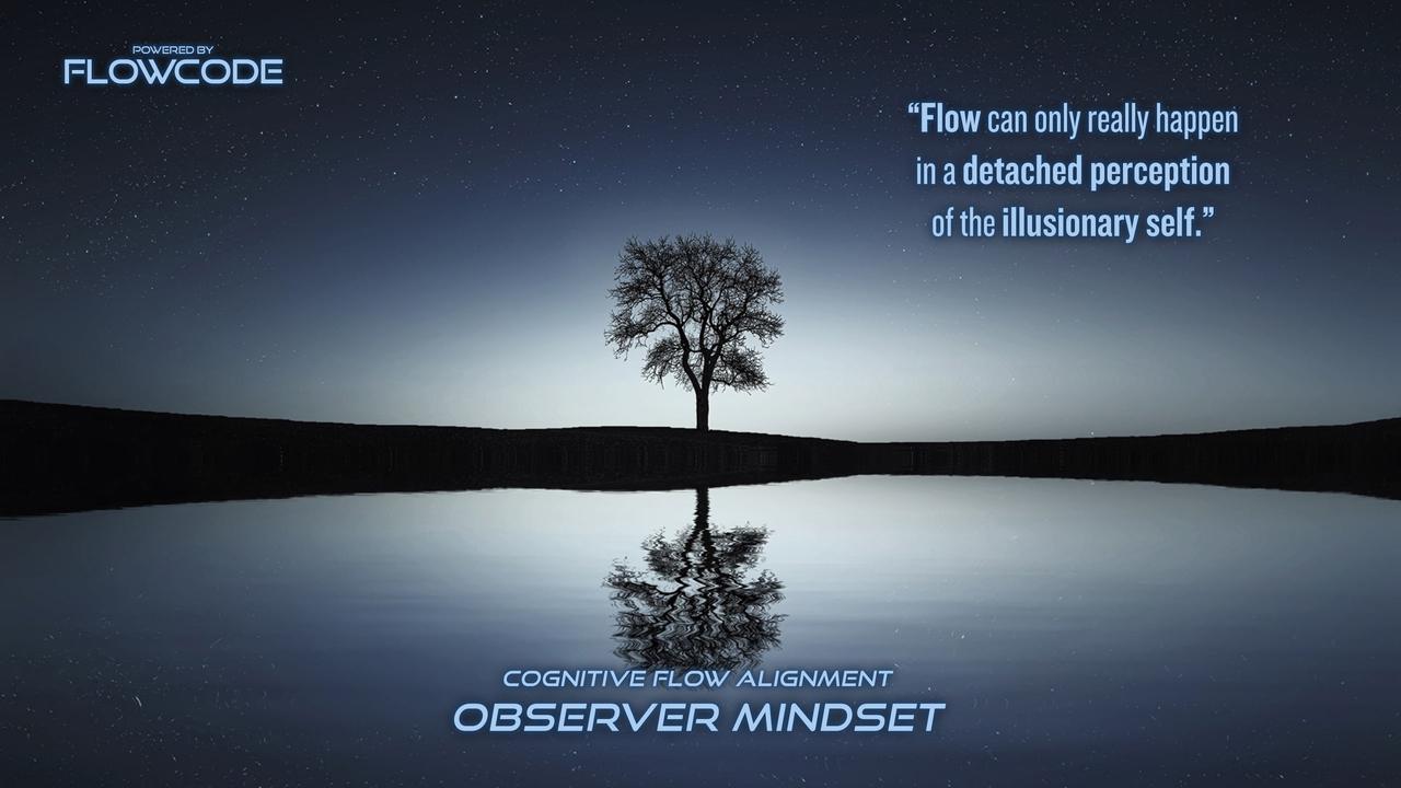 FlowCode - Observer mindset - Flow can only really happen in a detached perception
