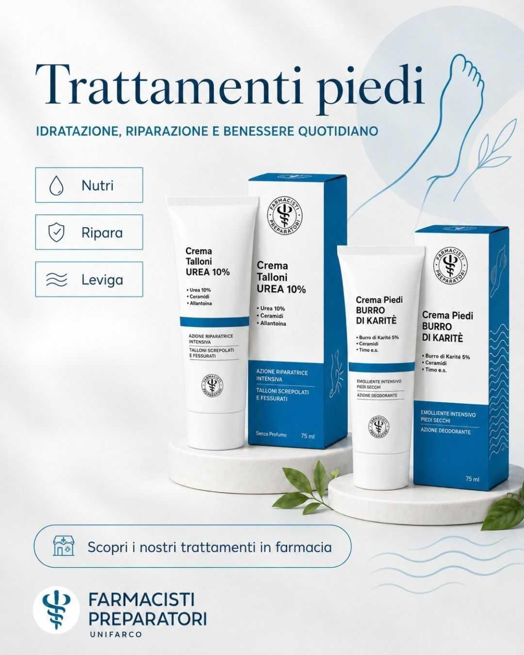 Trattamento piedi con Unifarco