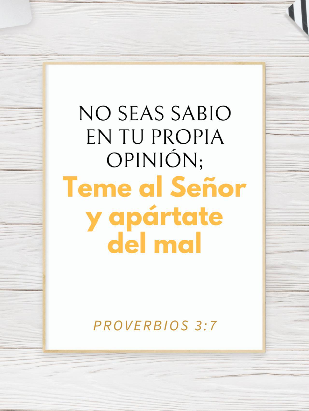 Probervios 3:7