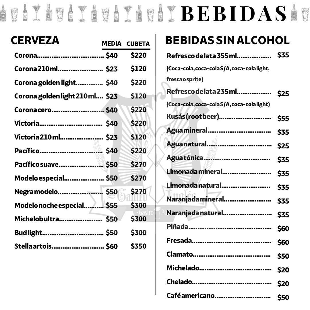 BEBIDAS