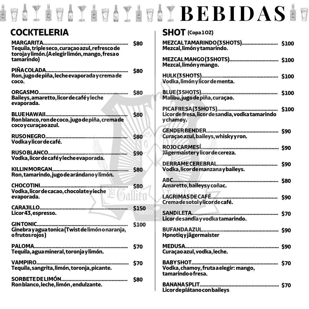 BEBIDAS