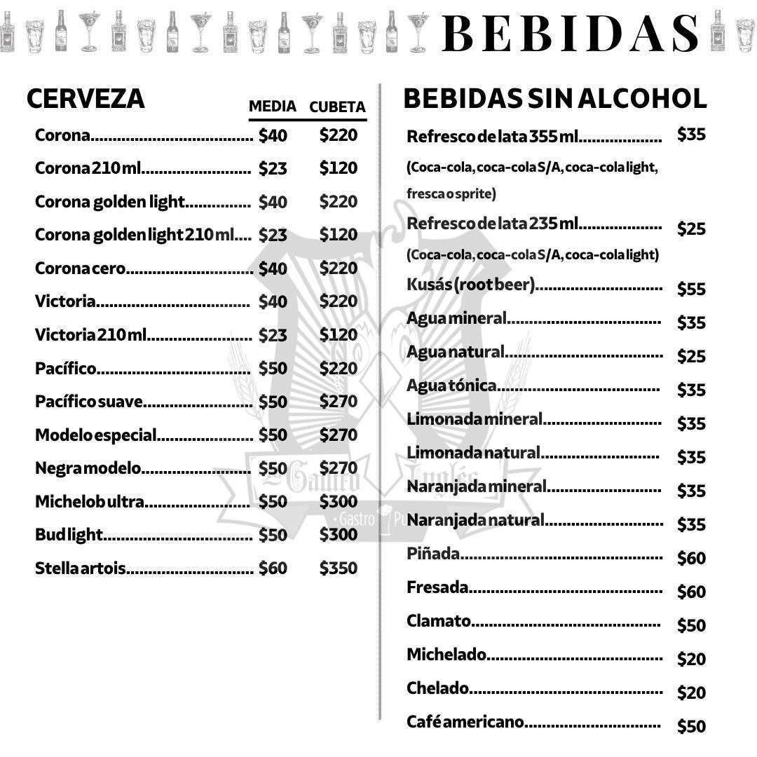BEBIDAS