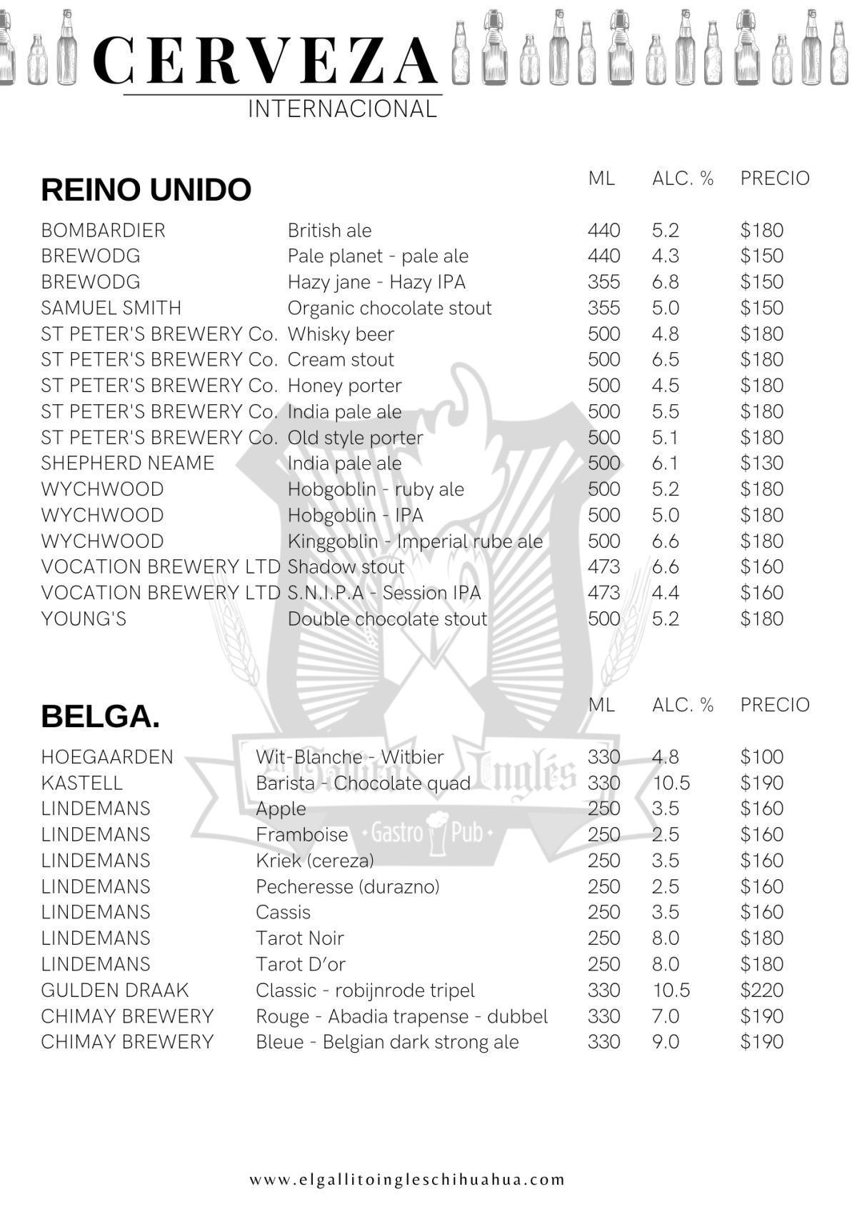 CERVEZA ARTESANAL E IMPORTADA