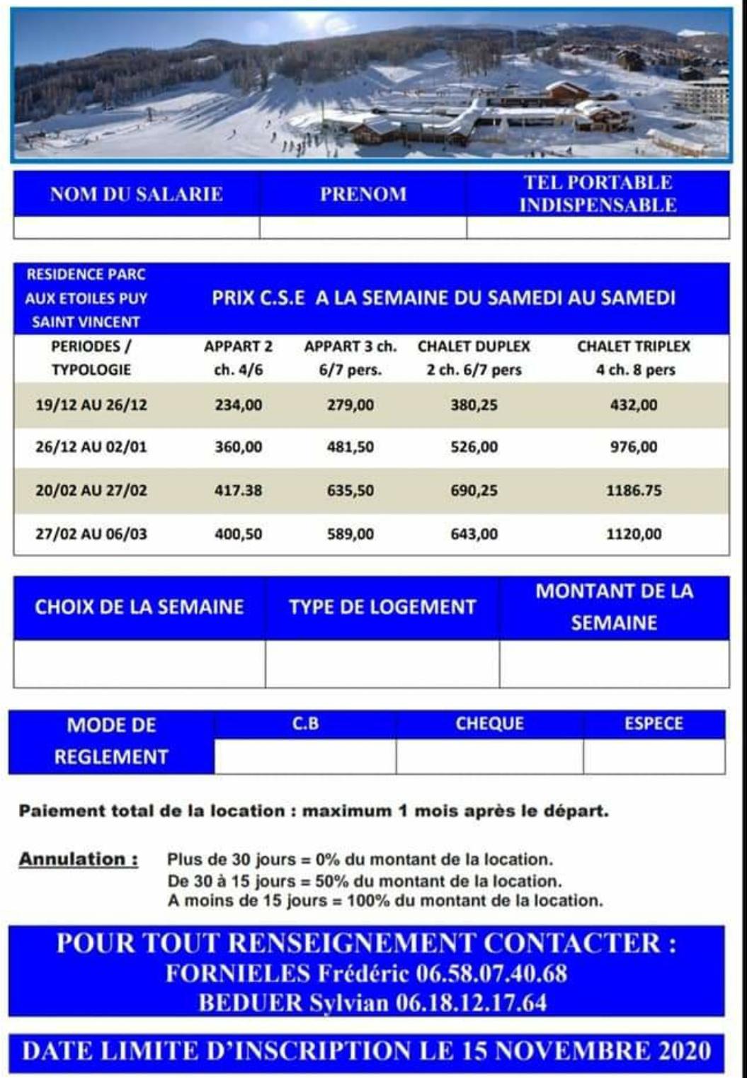 Location Puy Saint Vincent 