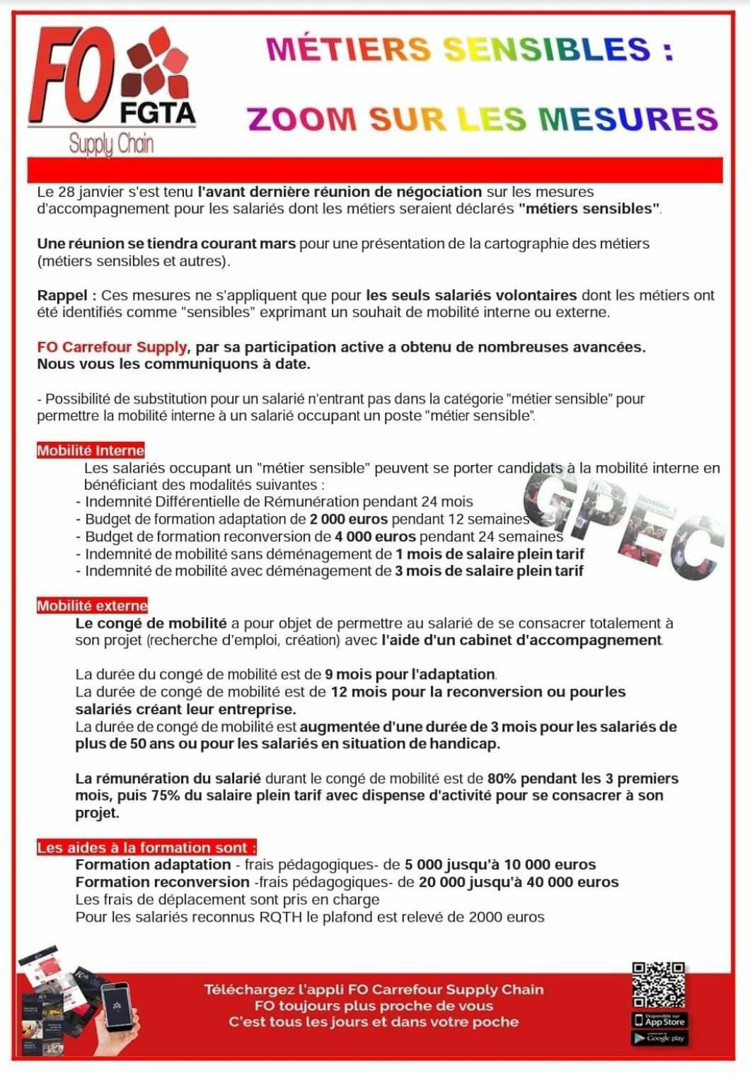LES MÉTIERS SENSIBLES .....