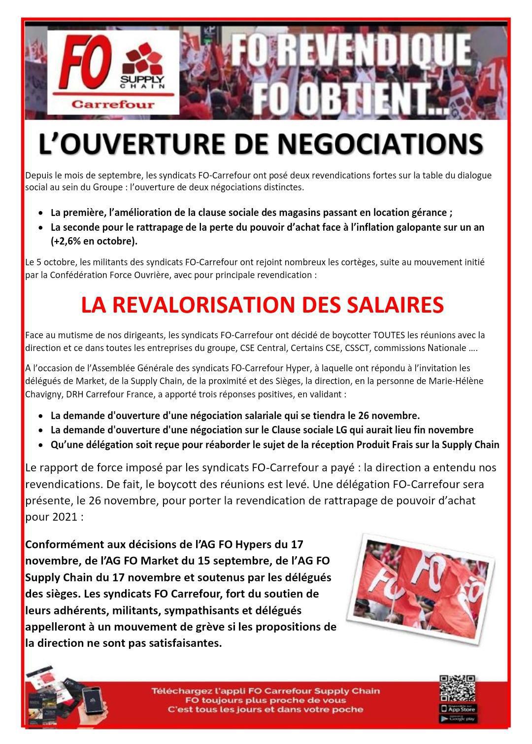 Ouverture de négociations pour la revalorisation des salaires se tiendra le 26 novembre 2021 Ouverture de négociations pour la revalorisation des salaires se tiendra le 26 novembre 2021