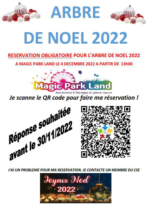 SALON RESERVATION ARBRE DE NOEL 2022