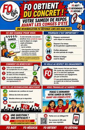 info congés d'été 