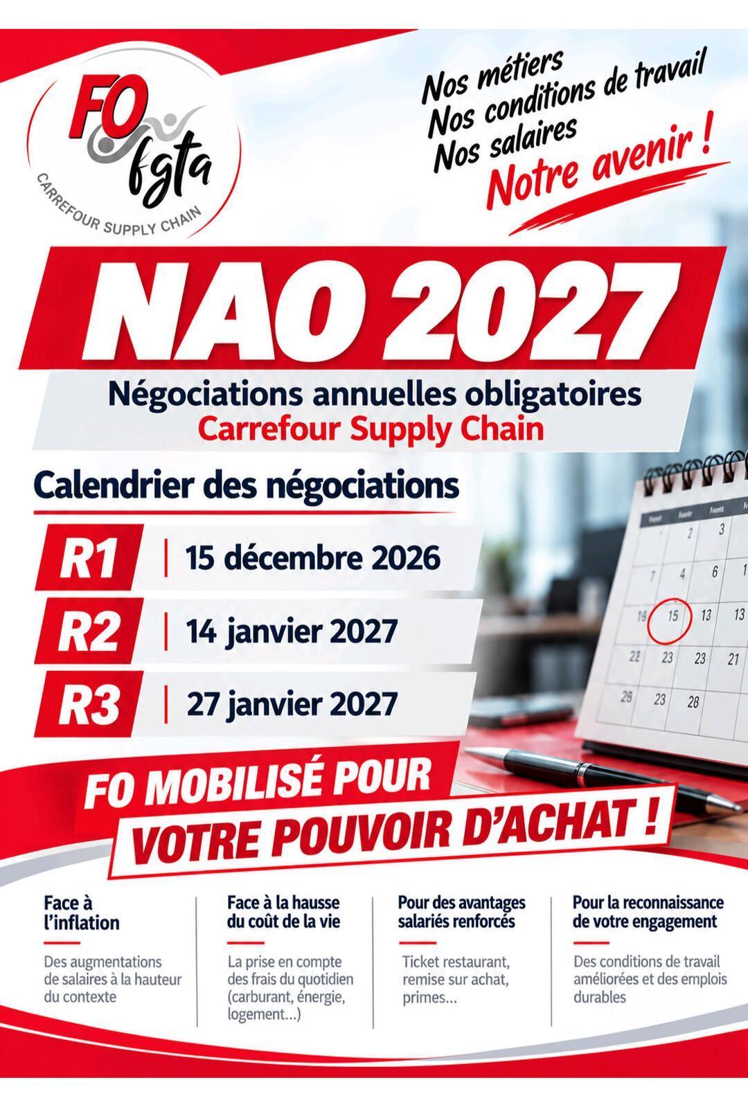 Calendrier NAO 2027