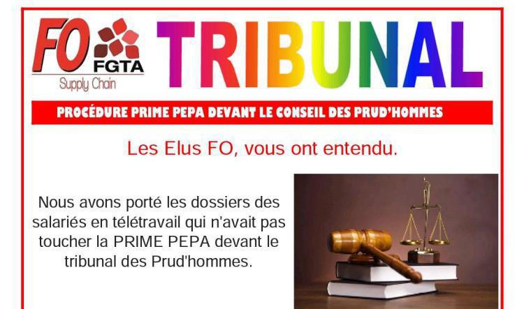 PROCÉDURE PRIME PEPA AU TRIBUNAL