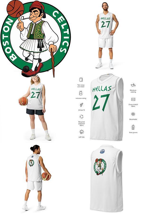 Greek Heritage Boston Celtics Basketball Jersey