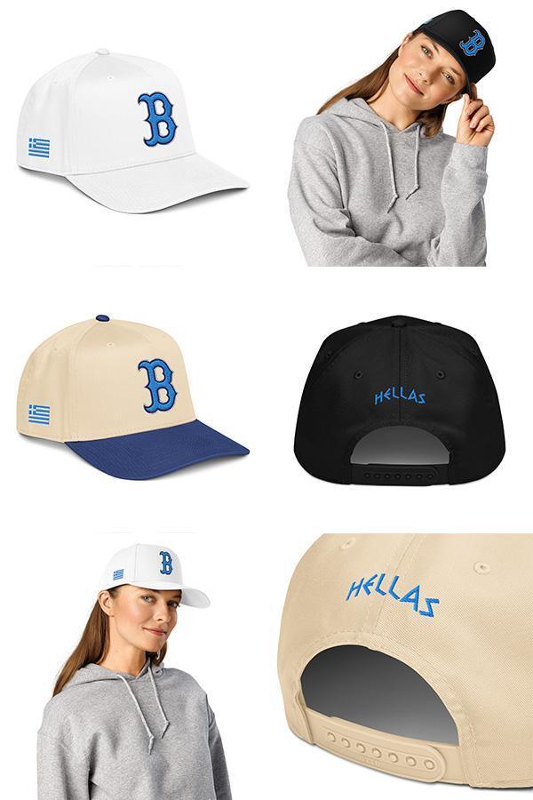 Greek Heritage Red Sox "B" Baseball Cap Greek Heritage Red Sox "B" Baseball Cap