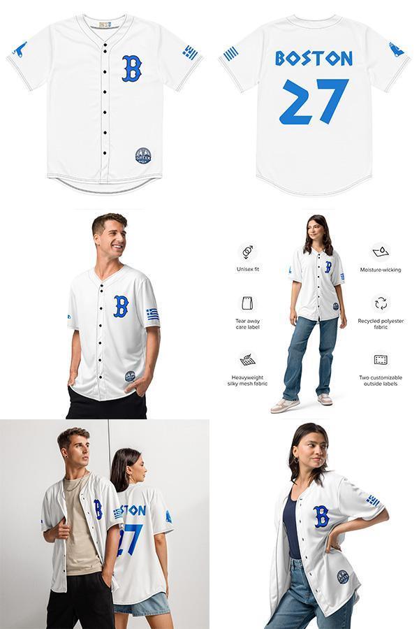 Greek Heritage Boston Baseball Jersey Greek Heritage Boston Baseball Jersey