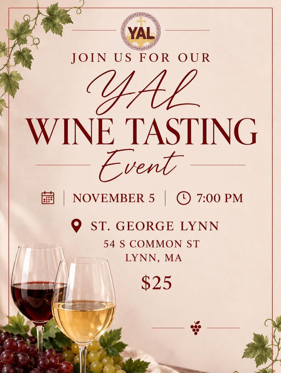 YAL Wine Tasting Event