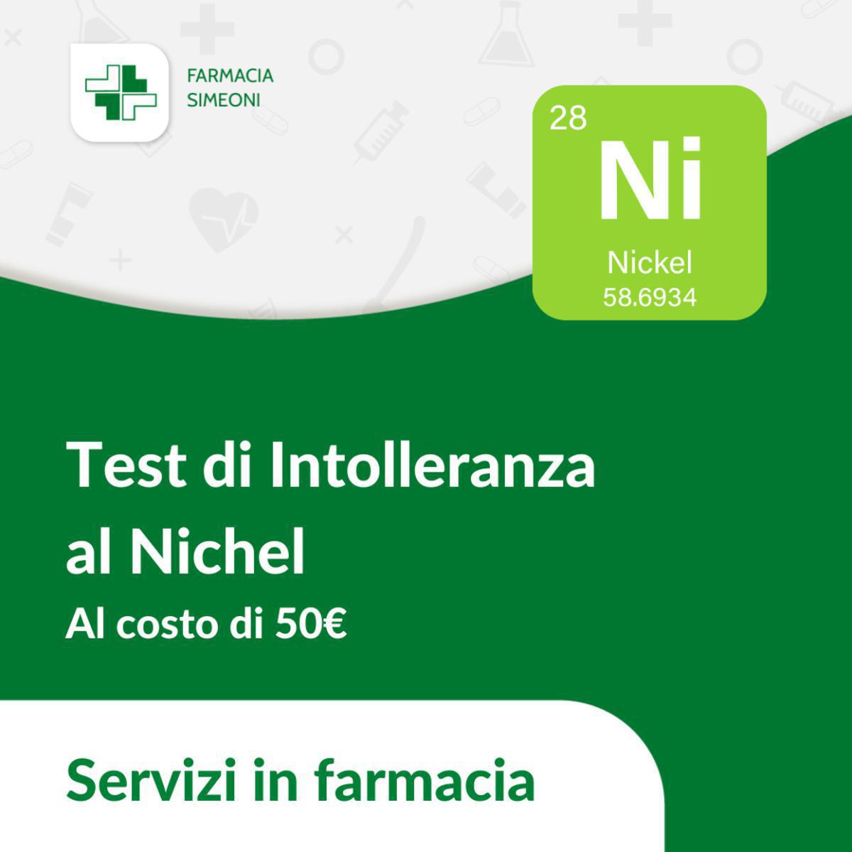 Test di Intolleranza al Nichel Test di Intolleranza al Nichel