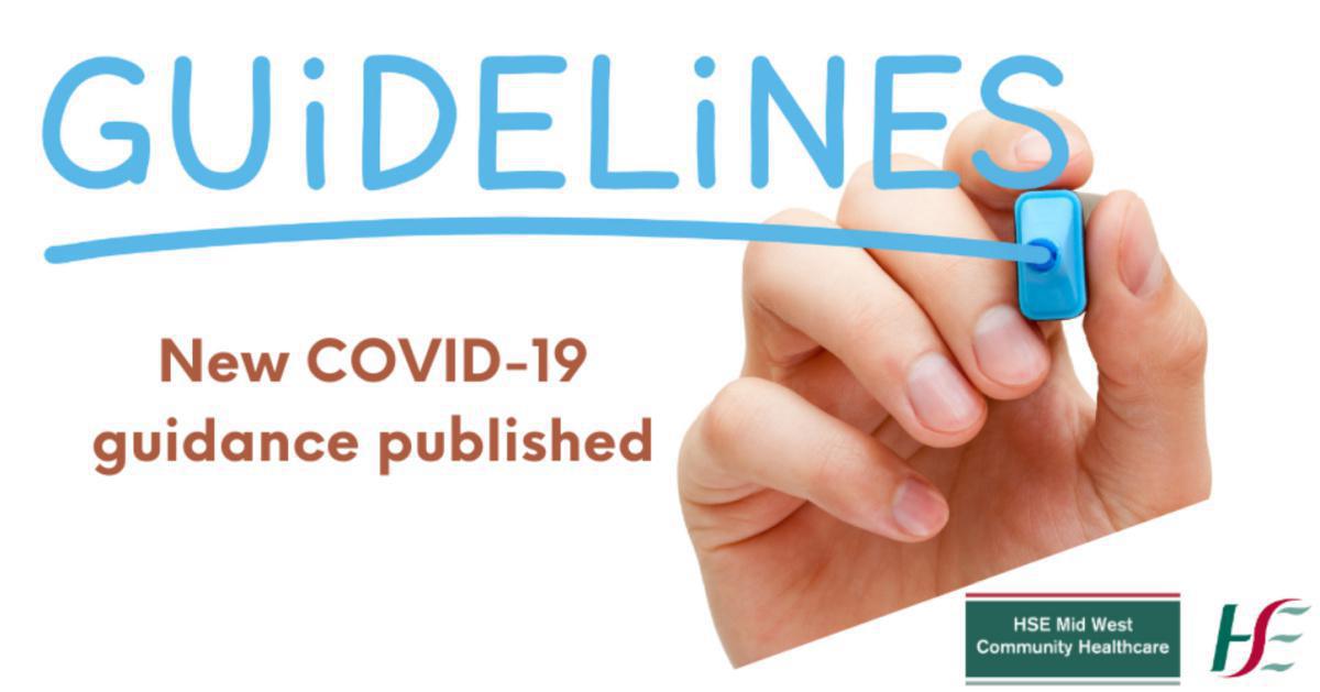 New COVID-19 guidance published New COVID-19 guidance published