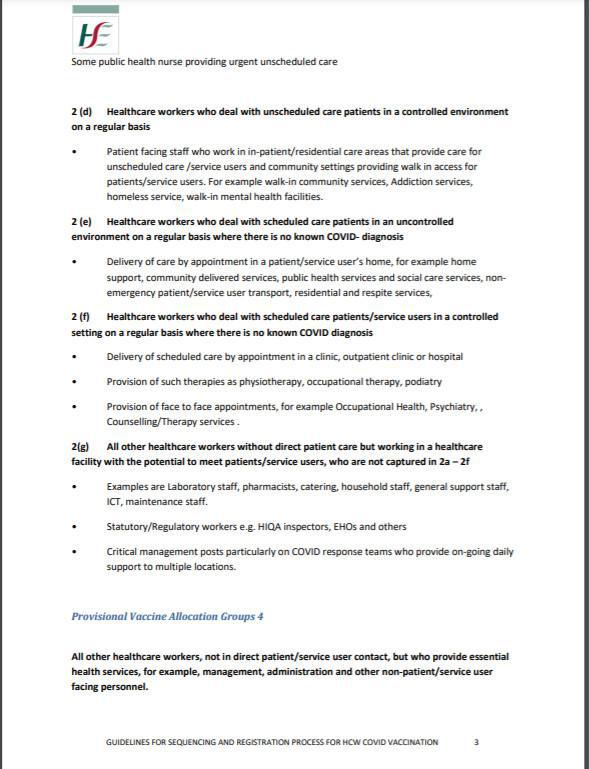 Guidelines for Sequencing & Registration Process for HCW