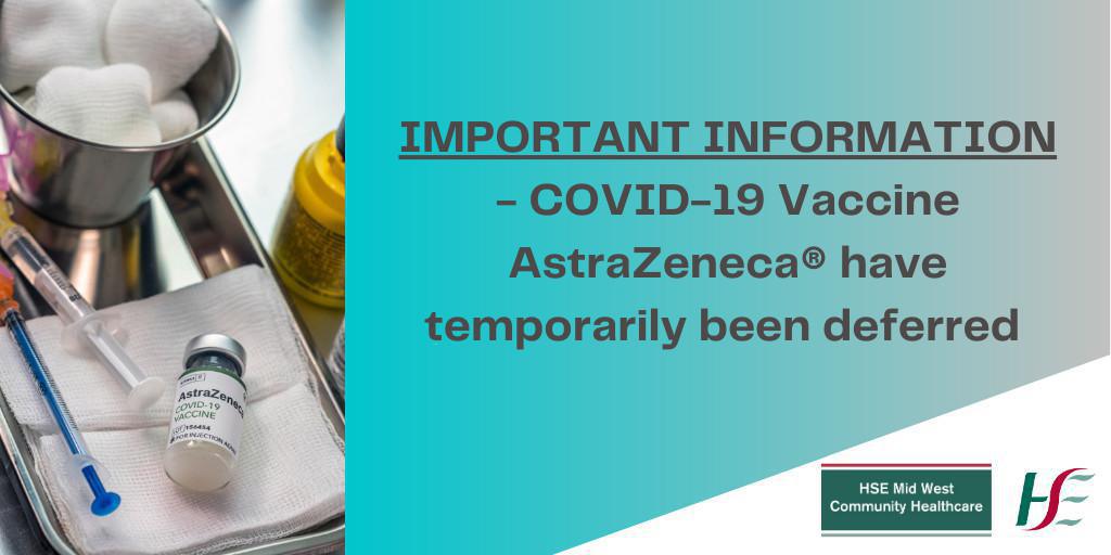 AstraZeneca® Vaccines have temporarily been deferred AstraZeneca® Vaccines have temporarily been deferred