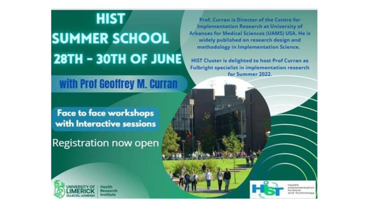 Registration open: Summer school HEALTH IMPLEMENTATION SCIENCE & TECHNOLOGY (HIST)