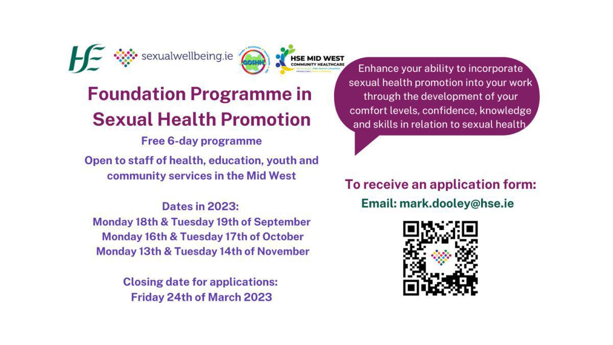 Foundation Programme in Sexual Health Promotion in the Mid West Foundation Programme in Sexual Health Promotion in the Mid West
