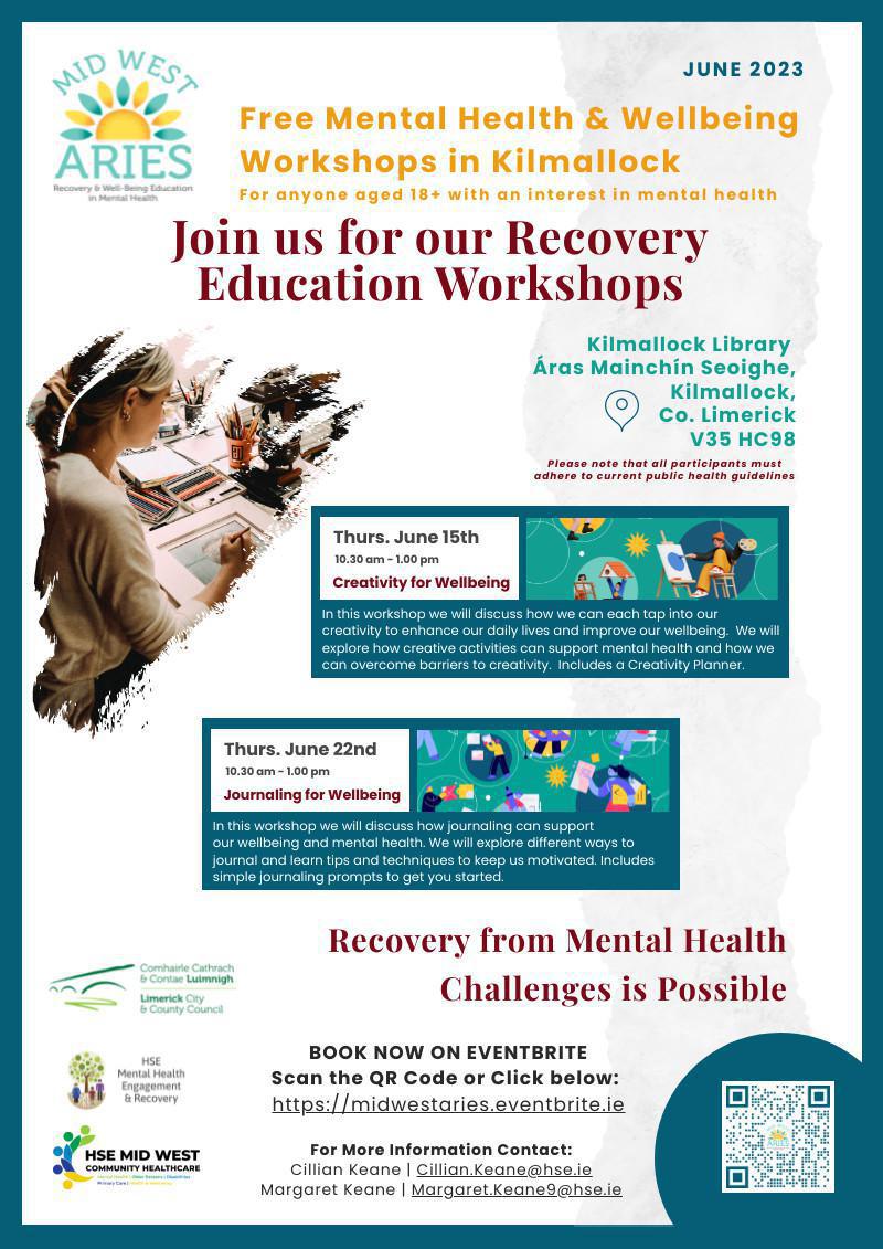 Mid West ARIES Workshops in Partnership with Kilmallock Library - June 2023 Mid West ARIES Workshops in Partnership with Kilmallock Library - June 2023