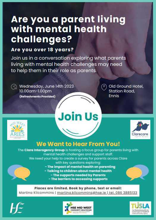 Seeking Participants - Event for Parents with Mental Health Challenges 