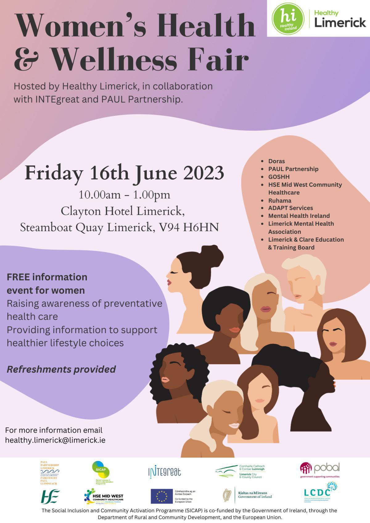 Free Women's Health and Wellness Fair for Limerick Free Women's Health and Wellness Fair for Limerick