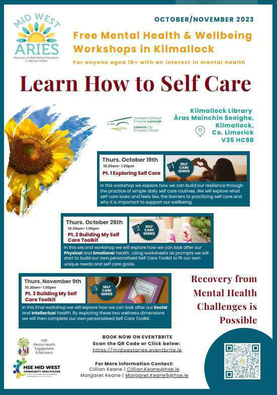 Free mental health and wellbeing workshops Free mental health and wellbeing workshops