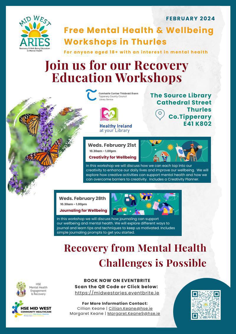 Mid West ARIES Workshops - The Source Library Thurles - February 2024 Mid West ARIES Workshops - The Source Library Thurles - February 2024