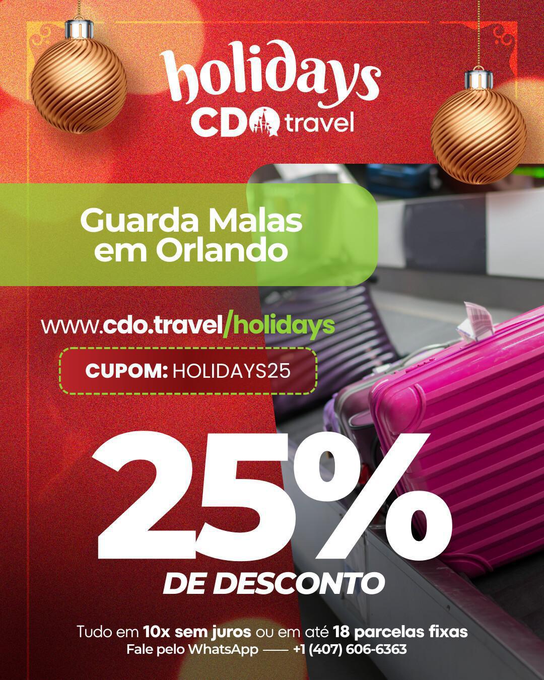 Guarda Malas em Orlando - 25% DE DESCONTO Guarda Malas em Orlando - 25% DE DESCONTO