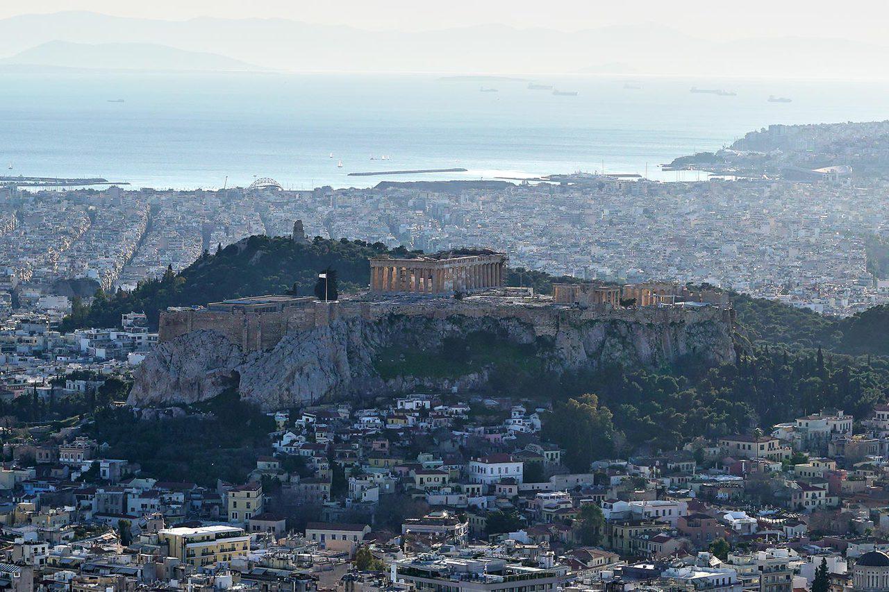 L'Acropole d'Athènes vue du mont Lycabette