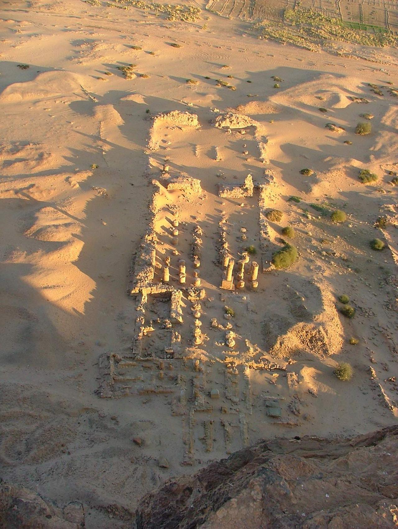 Temple d'Amon au Djebel Barkal, vue aérienne