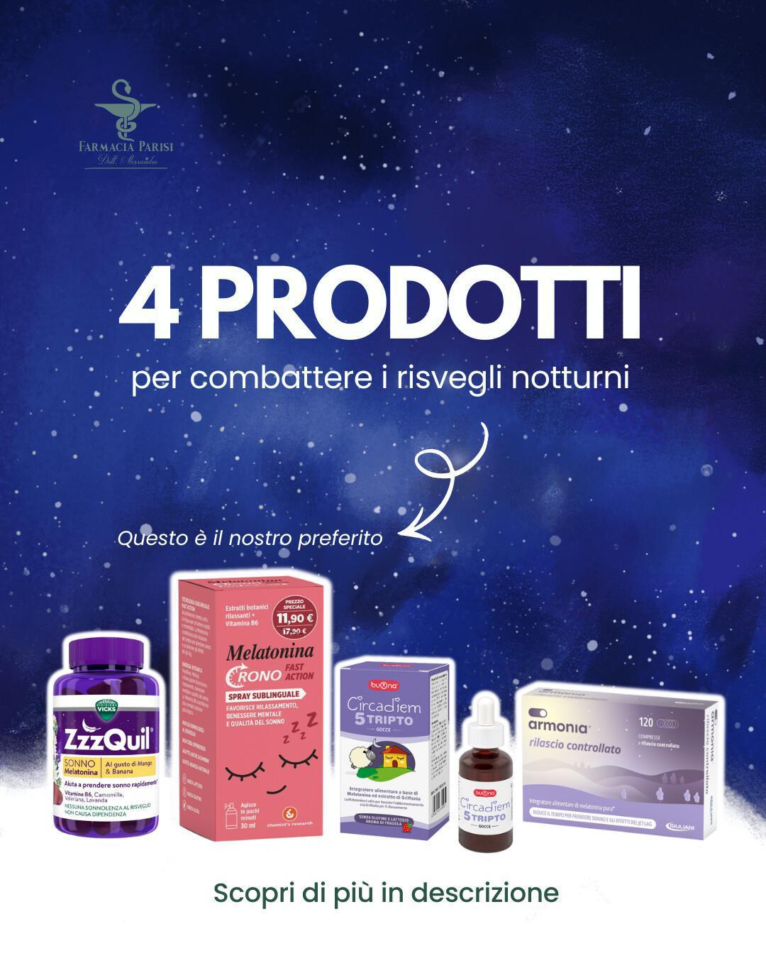 🌙🫩 Risvegli notturni? Ecco 4 soluzioni di Farmacia Parisi 