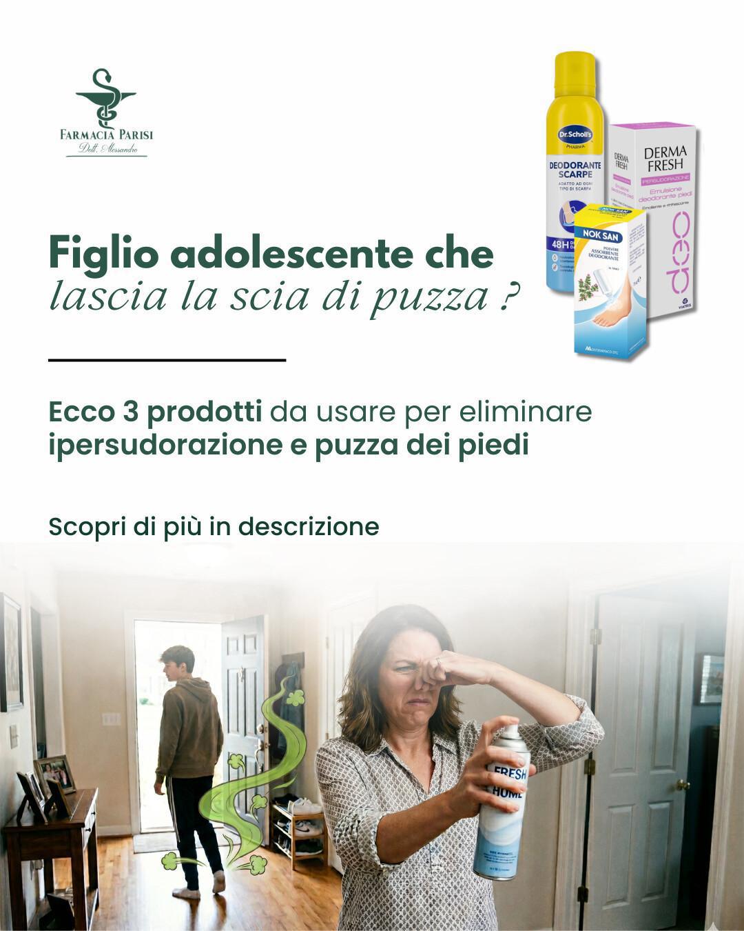 🦶Figli adolescenti e puzza di piedi ? Ecco 3 prodotti da usare 👇
