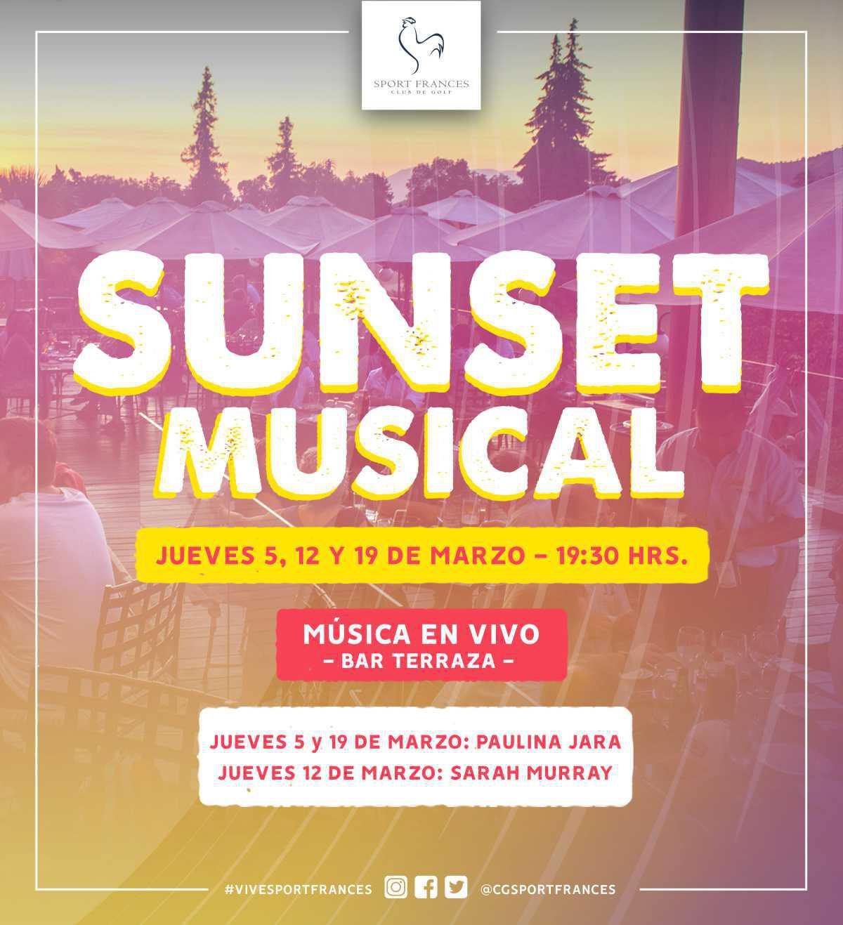 Jueves de Sunset Musicales Jueves de Sunset Musicales