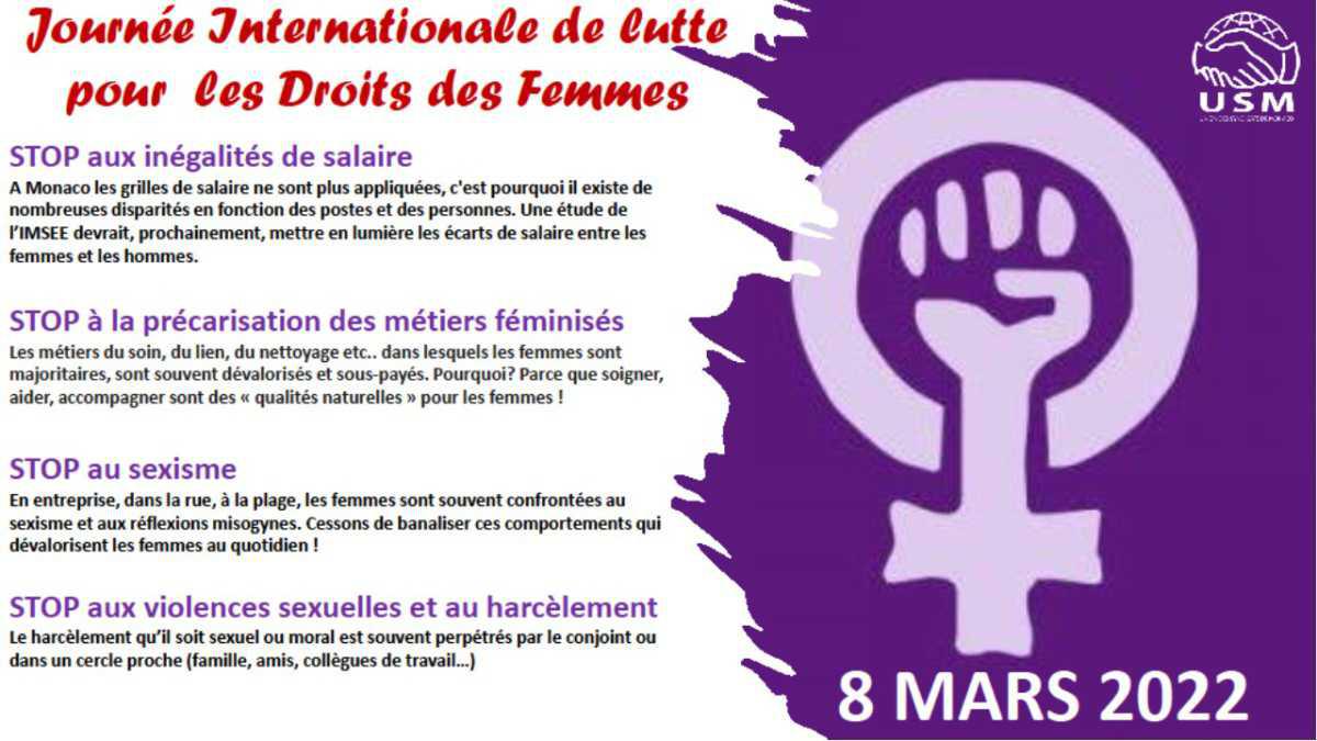 Journée Internationale de lutte pour les Droits des Femmes
