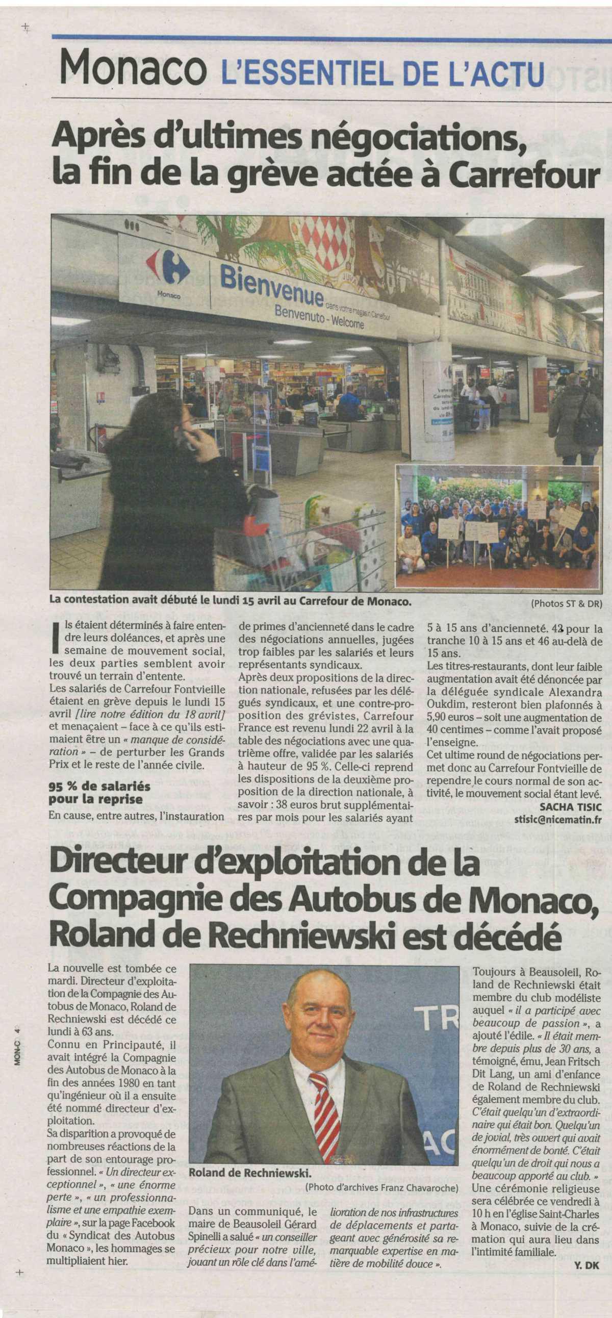 Après d'ultimes négociations la fin de la grève actée à Carrefour.