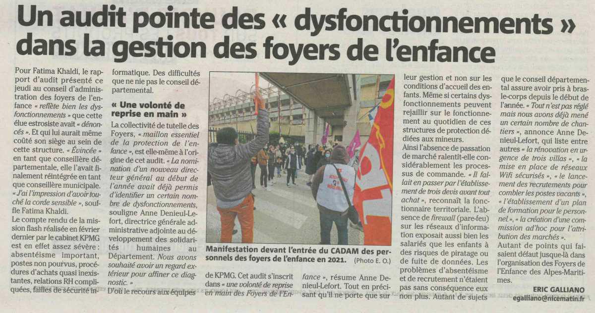 Un audit pointe des "dysfonctionnements" dans la gestion des foyers de l'enfance