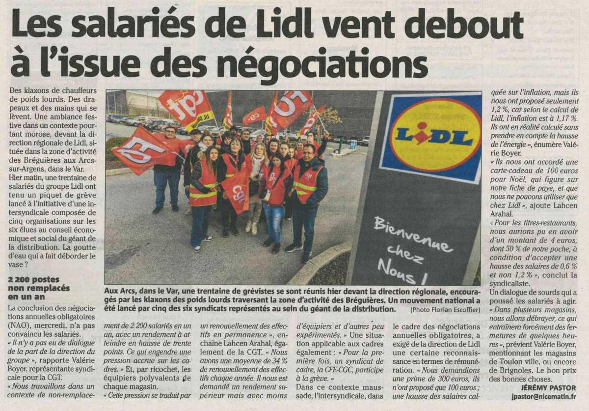Les salariés de Lidl vent debout à l'issue des négociations