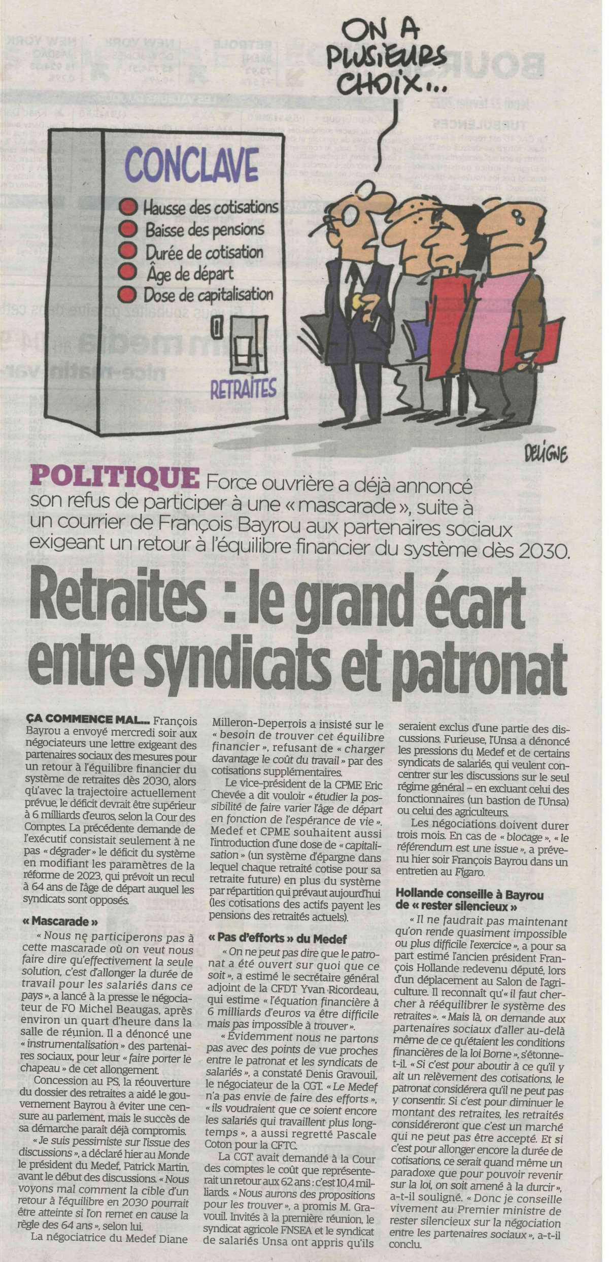 Retraités le grand écart entre syndicats et patronat