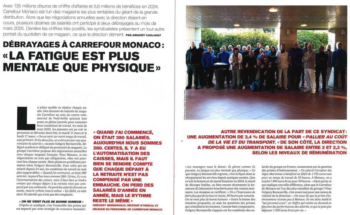 Débrayages à Carrefour Monaco "La fatigue est plus mentale que physique"