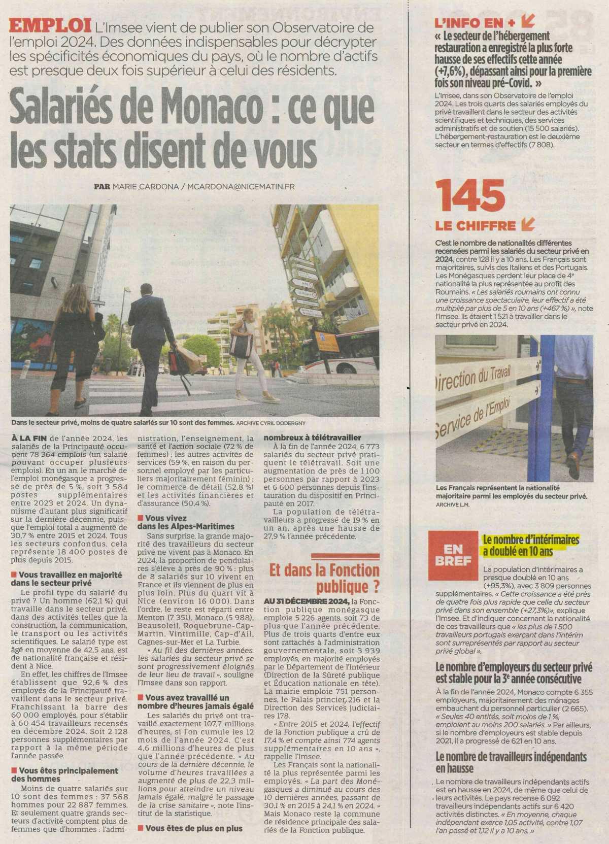 Salariés de Monaco: ce que les stats disent de vous