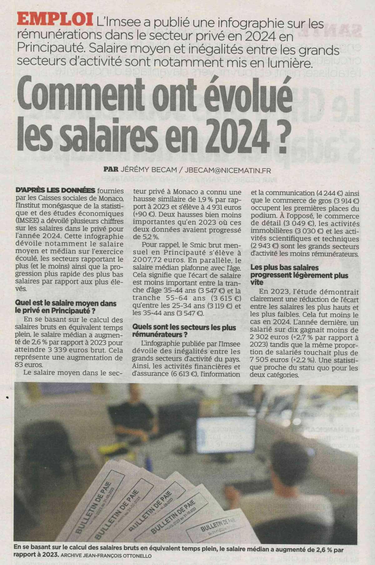 Comment ont évolué les salaires en 2024 ?