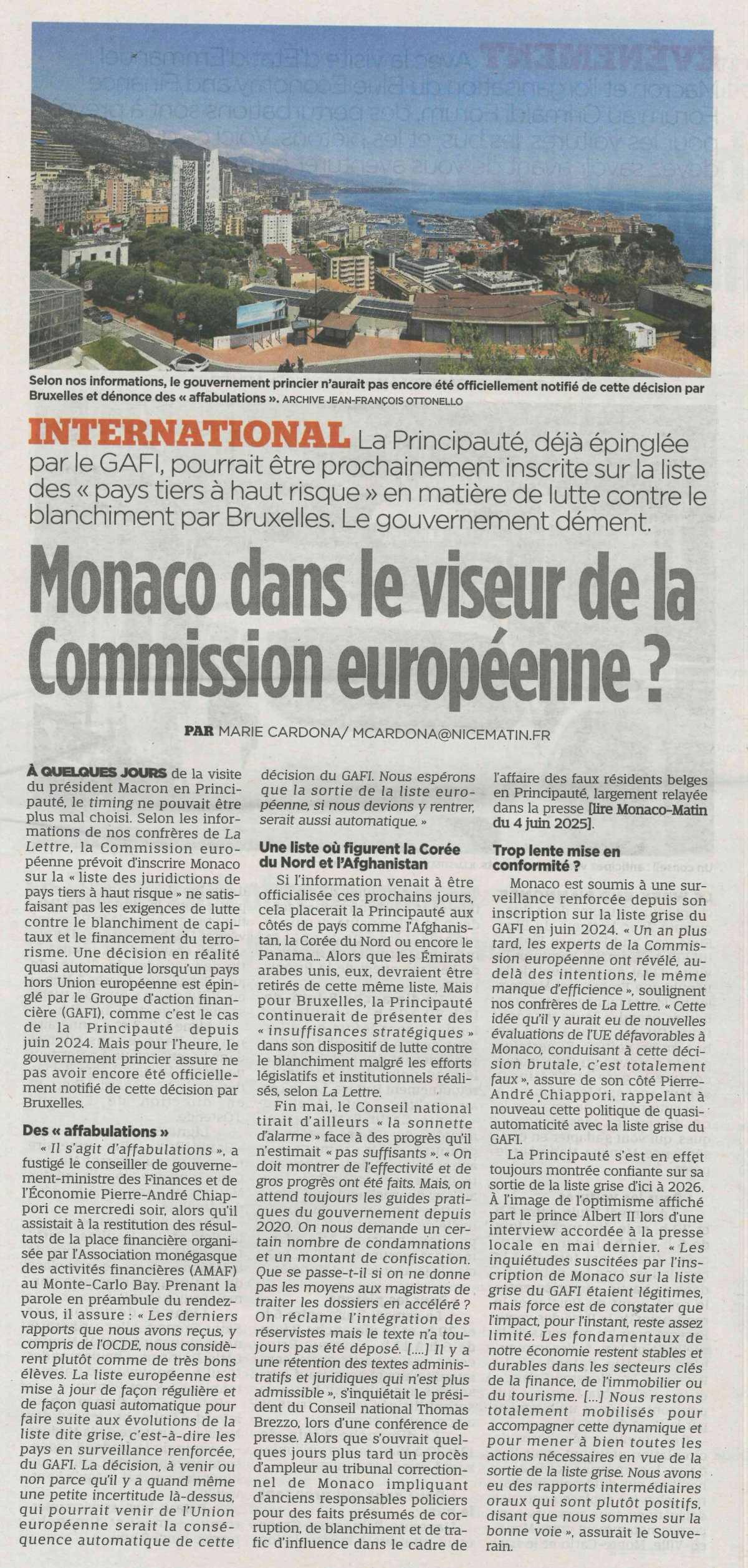 Monaco dans le viseur de la Commission européenne ? 