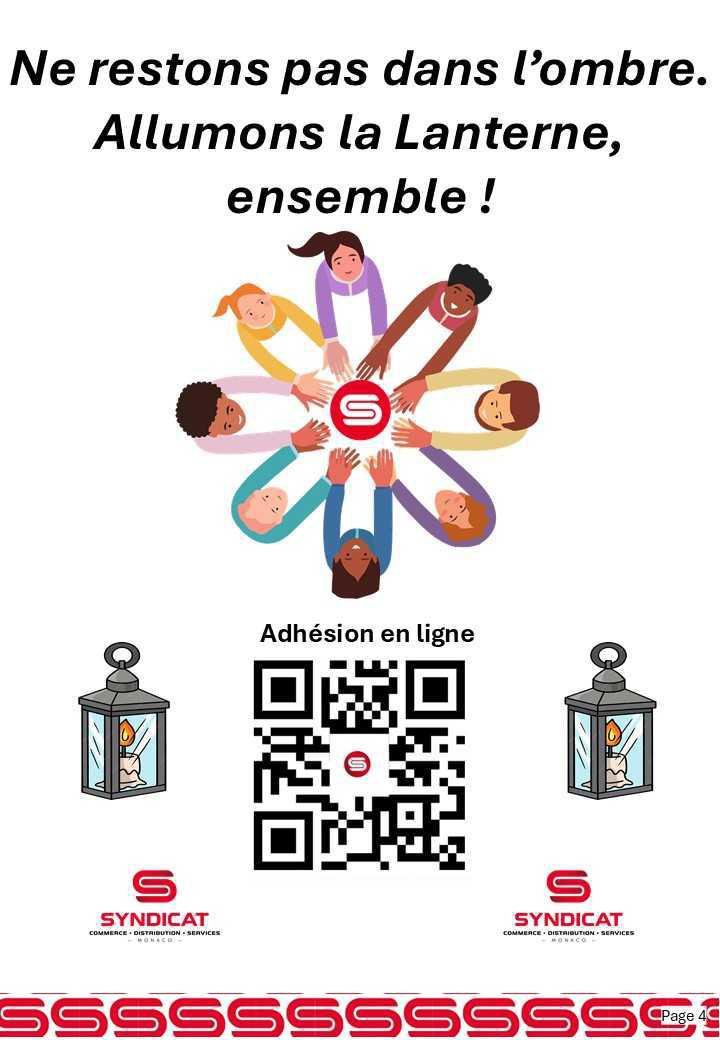 le journal "La lanterne" numéro 1 du Syndicat Commerce Distribution et Services